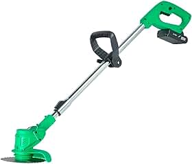 Roçadeira Aparador Cortador de Grama Elétrico Sem Fio Bivolt Portátil Verde 48v 1800w com Bateria