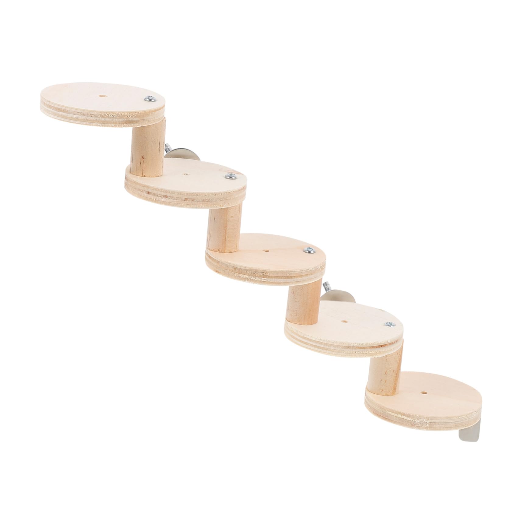 Sosoport Pet Board Climbing Toy Easy Install Wear-Resistant Wooden Ladder for Hamsters and Parrots