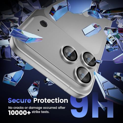 Image of Camera Lens Protector Tempered Glass for iPhone 17 Pro Max - Alloy Metal Cover with Tempered Glass - Scratch Resistant, Easy Installation