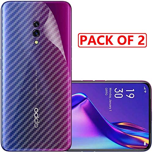 Image of Compatible with (Pack of 2) Oppo K3 Back Screen Protective Film Carbon Fiber Skin Transparent Screen Guard Sticker