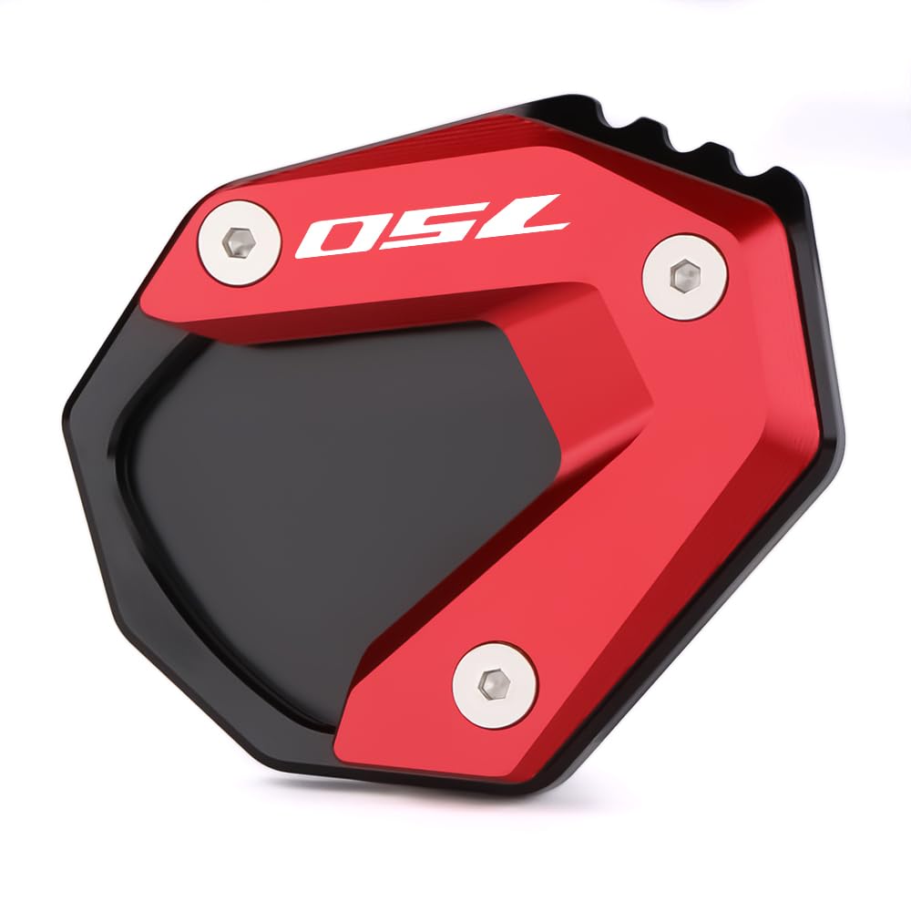 Modeer Cuscinetto di supporto per H.onda CB 750 Hor.net 2023 2024 2025 XL 750 Transalp 2023 2024 2025 moto CNC cavalletto laterale ingrandimento pad 750 accessori (rosso)