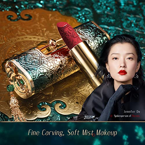 Florasis Blooming Rouge Love Lock Lipstick Long-Lasting Sculpting Lipstick Misty Matte Finish Lightweight Nourishing For Everyday Use (M1314 Together Forever) #TOP4