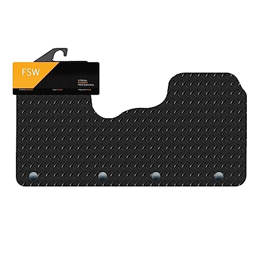 FSW - Traffic 2014-ON Front - Tailored Van Mats - 5mm Extra Heavy Duty Rubber - Fitted With Clips - Anti Slip Van Floor Mat, Waterproof With Anti Slip Backing - 1Pc Rubber Floor Mat