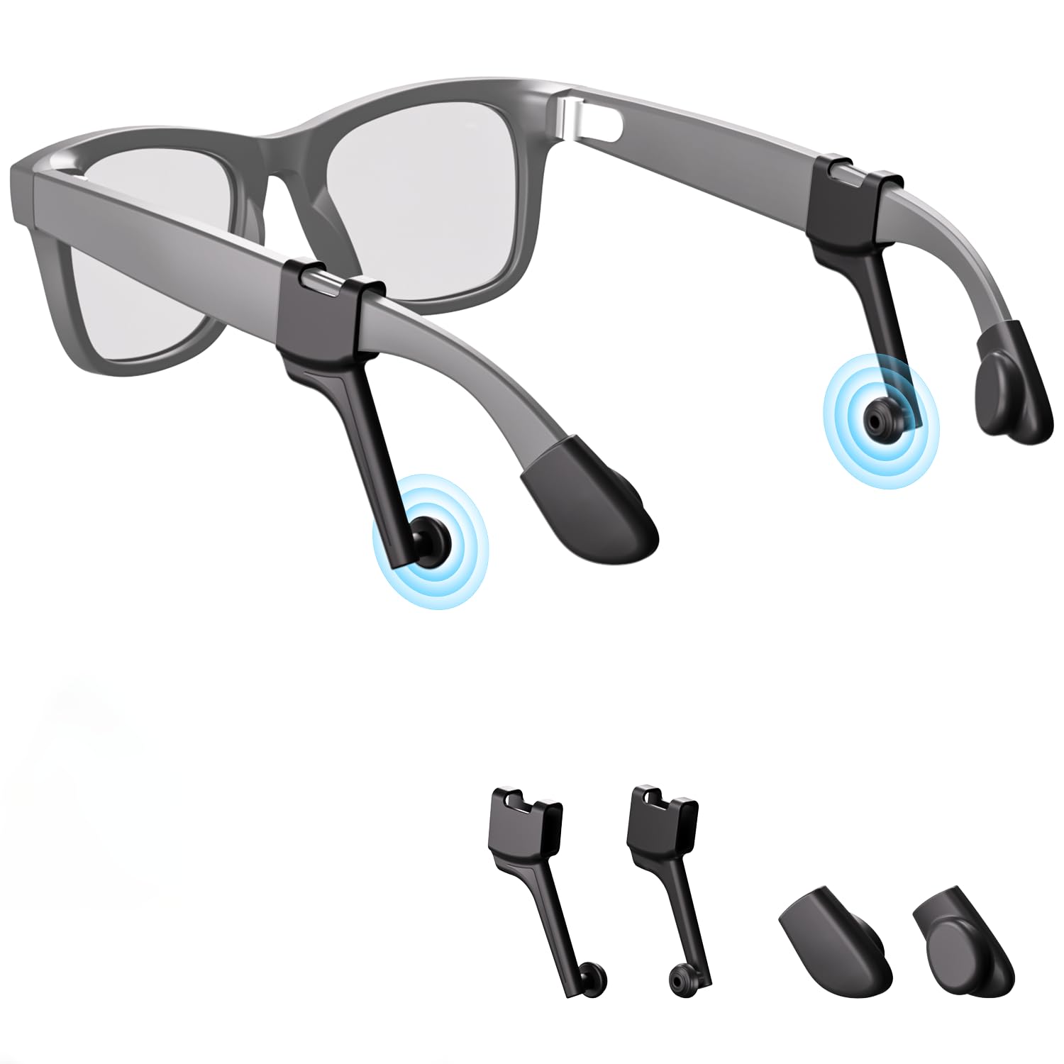 Photo 1 of Privacy Ear Tips for RayBan Meta Smart Glasses, Silicone Anti-Slip Ear Grip for Ray-Ban Meta Display Glasses Wayfarer/Skyler/Headliner/Oakley HSTN, Sound Booster Tube/Audio Enhancer Ear Cushion