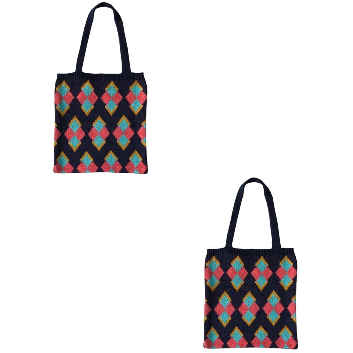 SHERCHPRY 3 Piezas Bolso De Ganchillo Bolso De Hombro De Ganchillo Mochila o Para Las Mujeres Mujer o De Lona o De La Mochila De Las Mujeres os Tejidos Para Las