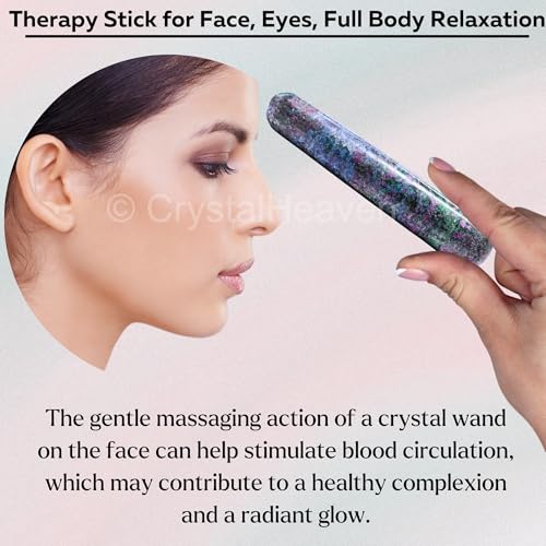 Image of Ruby Kyanite Crystal Wand - Smooth Crystal Wand for Energy Healing, Chakra Balancing, Meditation and Home Decor - Crystals and Healing Stones for Gift