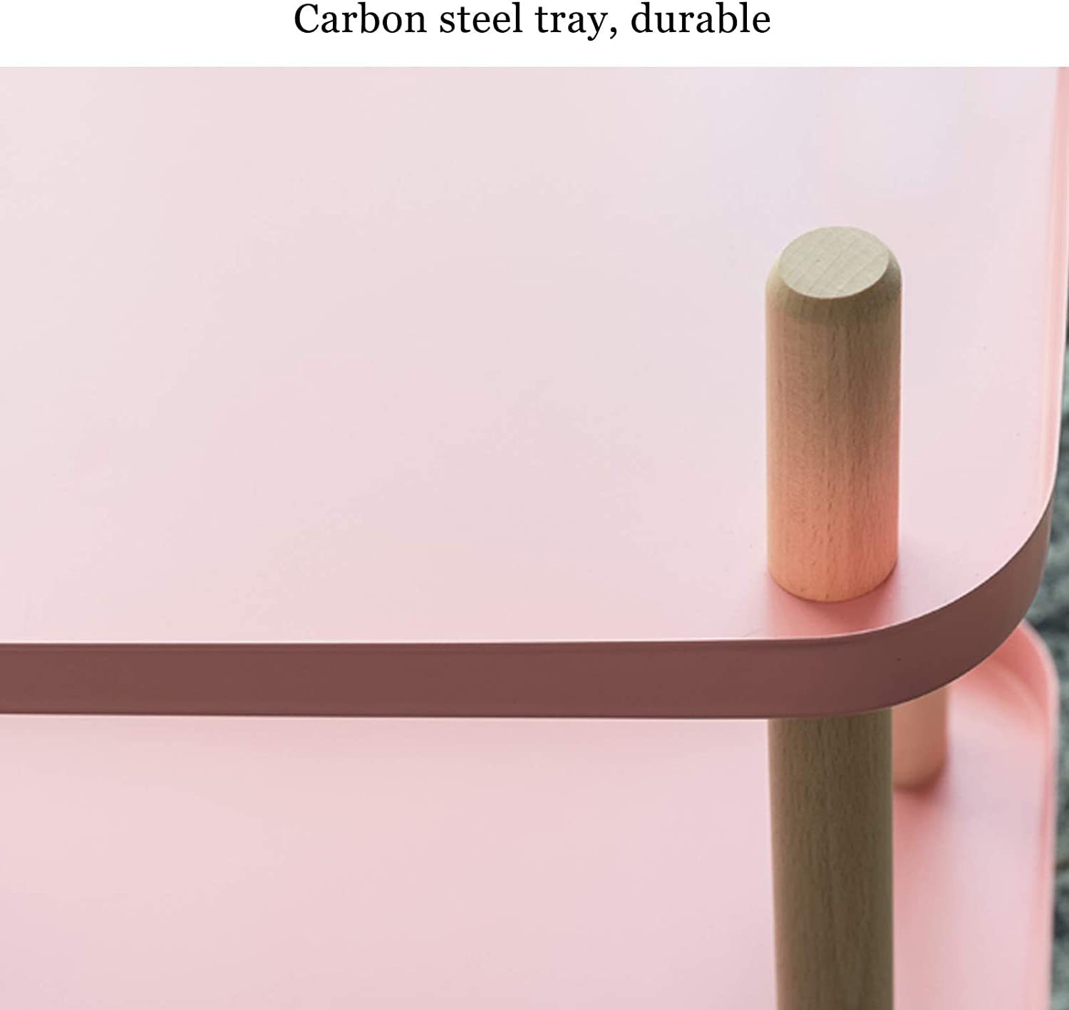 Carro rodante de 3 Niveles con Capacidad para hasta 66 Libras, Carro utilitario con asa y Ruedas bloqueables Carro de Almacenamiento rodante Resistente para Cocina
