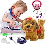 Jaydear Spielzeug Hund für Kinder,Fernbedienung Elektronisch Plüschwelpe Spielzeug Haustier,Interaktives Spielzeug Haustier Hund für Kleinkinder Mädchen Junge