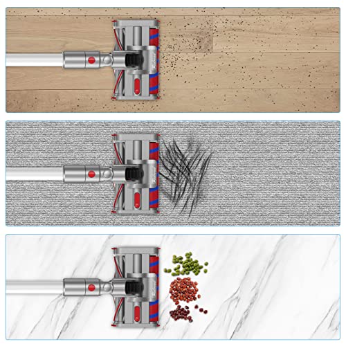 Redroad V17 Akku Staubsauger, 26500Pa Starke Saugleistung bis zu 60 Min Laufzeit, 450W Kabelloser Staubsauger mit Smart Screen, 360° LED Elektrobürste, Abnehmbarem Akku, für Tierhaare – Bild 7