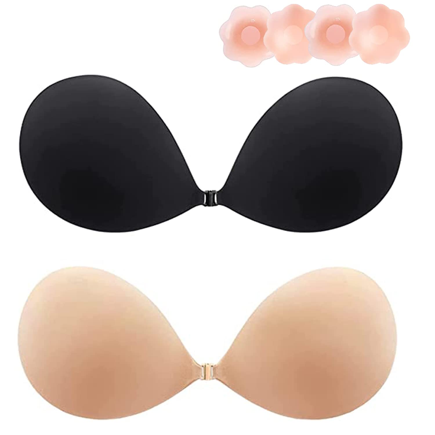Adhesive Bra Push Up Without Straps Invisible Strapless Bra Sticky Bra for Gluing Backless Adhesive Bra Strapless Adhesive Bra Women's Large Breast Adhesive Pads Small Breasts for Backless Dress and-image-5