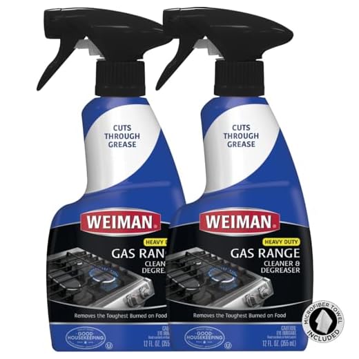 Weiman Gas Range Cook Top Cleaner and Degreaser - 12 Ounce 2 Pack - Packaging May Vary