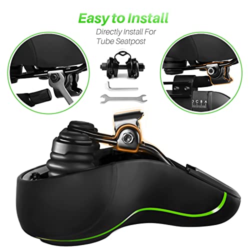 Image of Oversized Bike Seat for Peloton Bike & Bike+, Comfort Seat Cushion Compatible with Peloton, Road or Exercise Bikes, Bicycle Wide Saddle Replacement for Men & Women, Accessories for Peloton