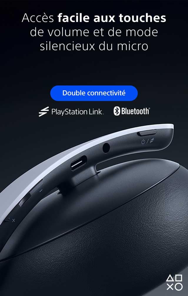 Playstation Sony, Casque-Micro sans Fil Pulse Elite 5, Compatible PC et Mac, Audio sans Perte Link, Micro Rétractable, Réduction de Bruit IA, 30h d’Autonomie, Couleur : Blanche