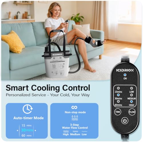 Image of Quiet Ice Machine for Ankle After Surgery, Programmable & Portable