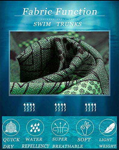APTRO Bermuda de banho masculina de secagem rápida com bolsos e shorts de praia, Gradient-green, Med