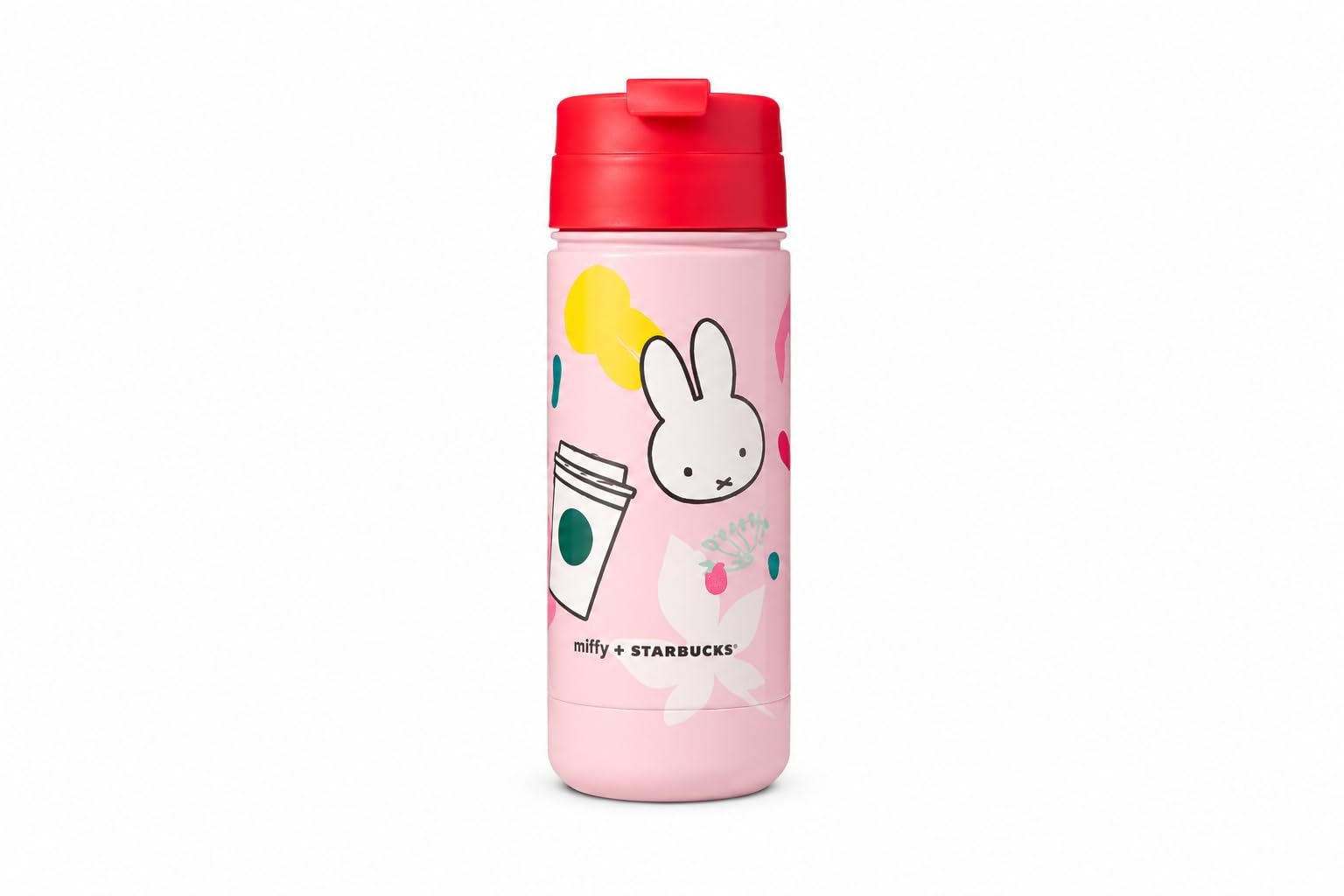 x Miffy Stainless Steel Tumbler 18 oz (532ml) – Double-Wall Insulated Travel Tumbler with Leak-Resistant Lid, Reusable Hot & Cold Beverage Cup, Limited Edition Collectible Drinkware