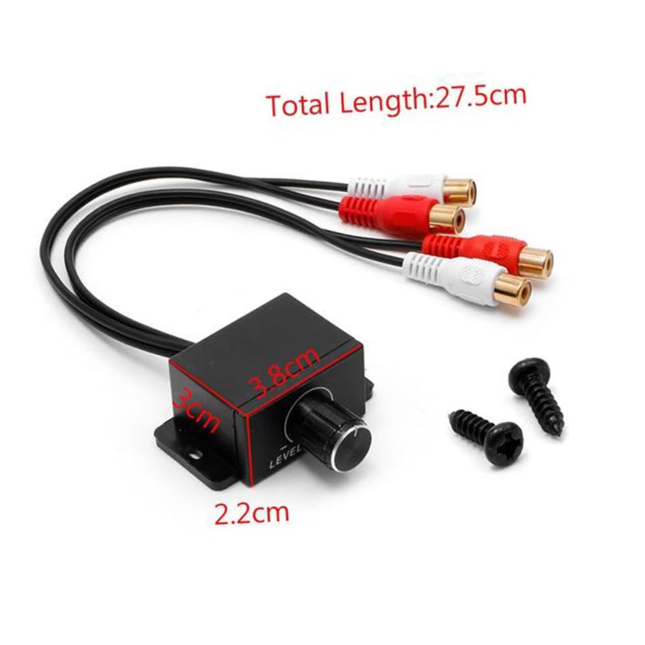 KONTONTY 12v Car Audio Amplifier Bass Level Controller Remote Volume Knob Inputs and Outputs