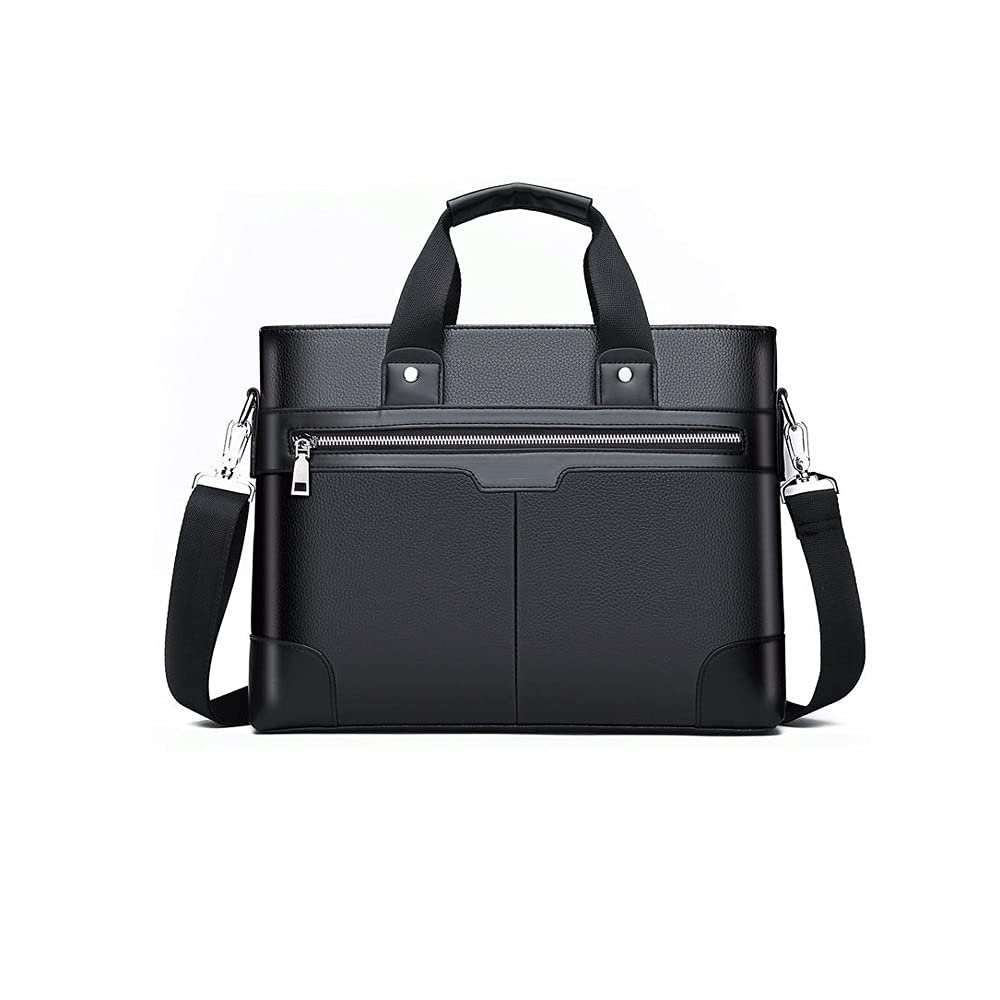 MAZAGE Mens Handbag， Men Briefcases ，PU Leather Shoulder Fashion Business Bags ，Handbags Black Bag Men for Document Leather Laptop Bag (B0CQ2FPGRP) Amazon Price History, Amazon Price Tracker