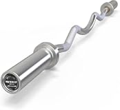 RitFit 2 Inch EZ Curl Bar with Weights, 700LBS Weight Capacity Olympic Curl Barbell for Bicep, Tricep and Weight Lifting Exercises