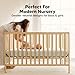2-Pack Waterproof Crib Sheets for Girl, Boy - Organic Cotton 52X28 Fitted Crib Sheets Neutral,Crib Mattress Protector Sheets,Soft Toddler Bed Sheets,Washable Infant Fitted Baby Crib Sheets(Pine Grove)