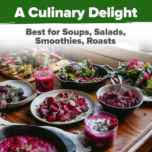 Image of HOME GROWN Detroit Dark Red Beet Seeds 500+ Heirloom Non GMO Seeds for Planting, High Germination, Sweet & Tender Root Vegetable, Edible Greens, Canning, Pickling, Winter Storage (Beta vulgaris)