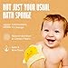 Bath Sponge Gift for Babies or Toddlers | Shower & Bathtime Sponge, Scrub, Loofah | All Natural and Gentle Exfoliation - Pediatrician Approved