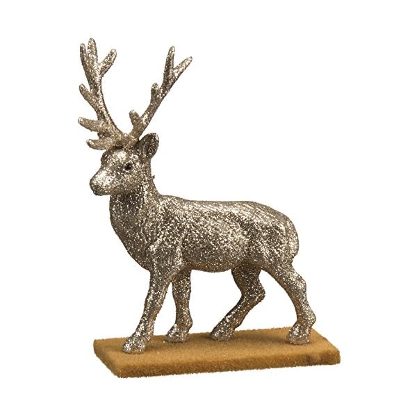 Primitives by kathy 4 inches x 150 575 small walking deer champagne glitter buck home decor  urban country home decor
