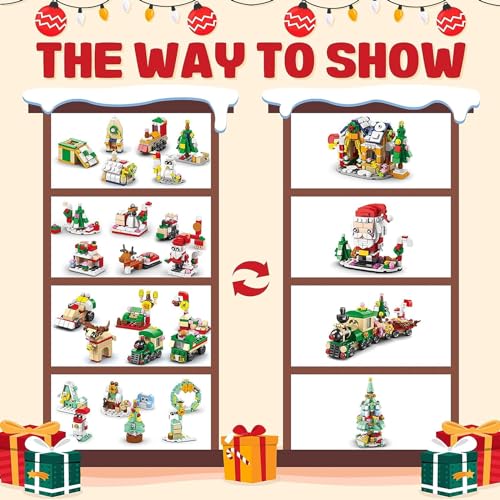 Calendario Adviento con 24 Regalos,Niños Calendario Adviento de Navidad,Incl. Papá Noel, árboles de Navidad, trenes - Image 5