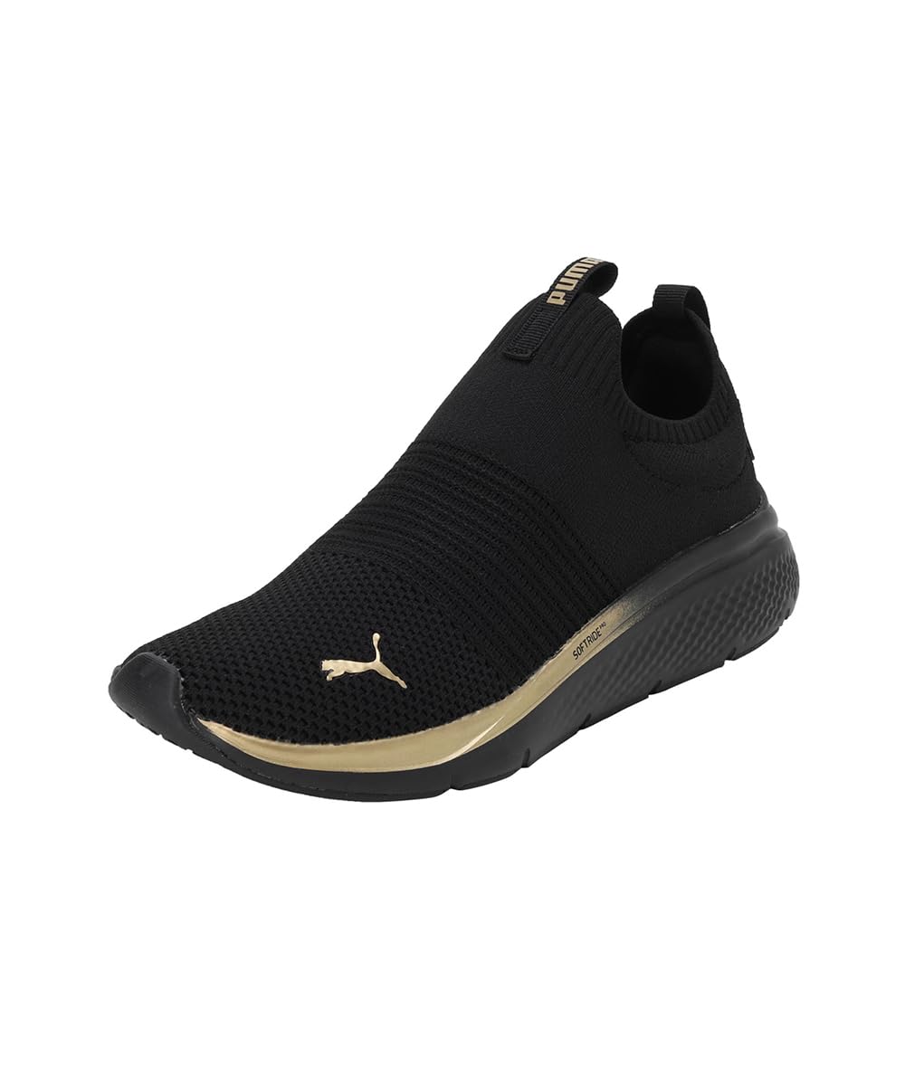 Puma Womens Softride Pro Echo Slip Metal Black-Gold Running Shoe - 4 UK (37878201) (B0C3YNTF1X) Amazon Price History, Amazon Price Tracker