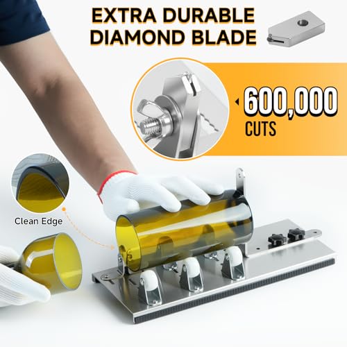 Image of Glass Bottle Cutter Bottle Cutter Version DIY Machine for Cutting Wine Beer Whiskey Alcohol Champagne to Craft Glasses Accessories Tool Kit Gloves Fixing Rubber Ring