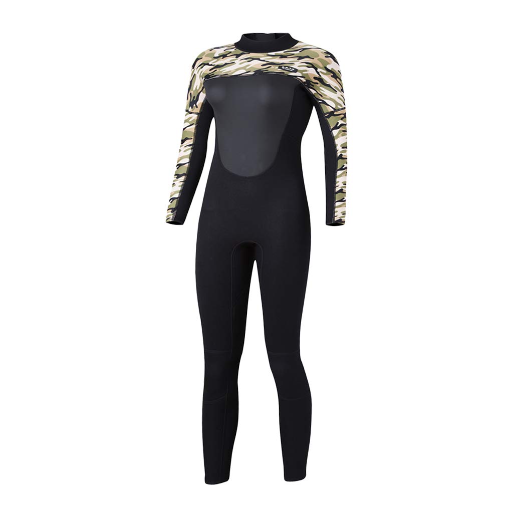 Ubersweet® 3mm Neoprene Wetsuits Long Sleeve Diving Suit Jumpsuits Black-Camouflage-XS (54031225JEL)-image-26