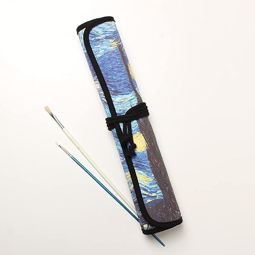 Miniatura 7 de Funny live Portapinceles Suministros de Arte, Soporte para Pinceles de Artista y Organizador de Almacenamiento Estuche Enrollable, Protege los