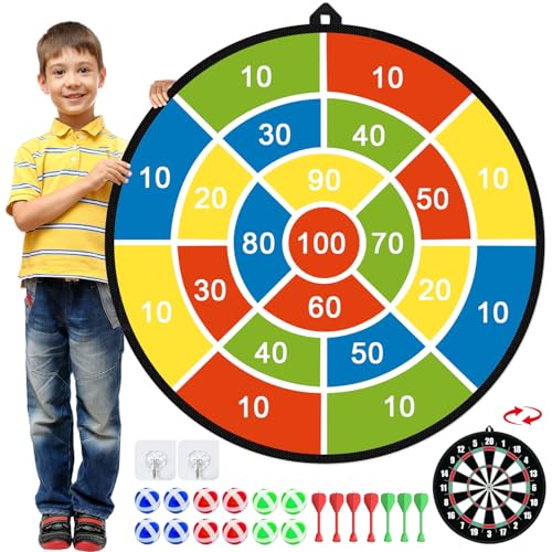 Dartscheibe Kinder Toy- 29“ Doppelseitige Dartscheibe mit klebrigen Bällen und Darts, Wurfspiel, Indoor/Outdoor Sport Fun Party Eltern-Kind-Spiel Spielzeug, Geschenke für 3-12 jährige Jungen Mädchen Dartscheibe Kinder Toy- 29“ Doppelseitige Dartscheibe mit klebrigen Bällen und Darts, Wurfspiel, Indoor/Outdoor Sport Fun Party Eltern-Kind-Spiel Spielzeug, Geschenke für 3-12 jährige Jungen Mädchen