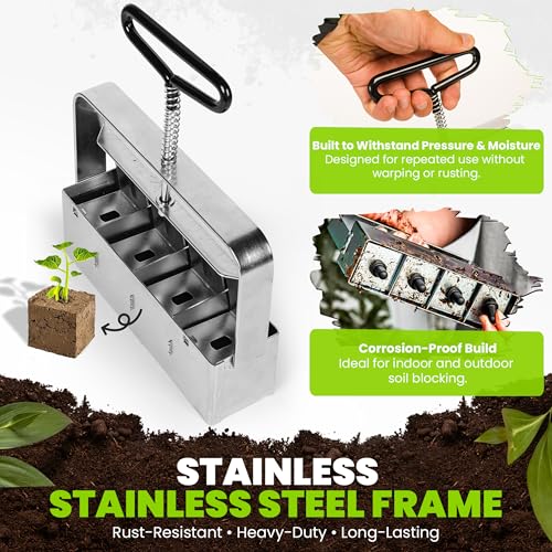 TILLERMAN Soil Blocker Bundle 2 Piezas para Semillas miniatura 2