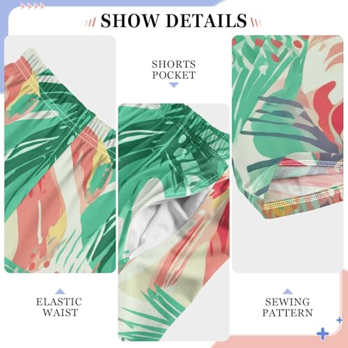 J JOYSAY Tropical Monstera Fronds Ivory Pajamas Pants Soft Long Pajama Bottoms Lounge Sleep Pants Size S-XL4