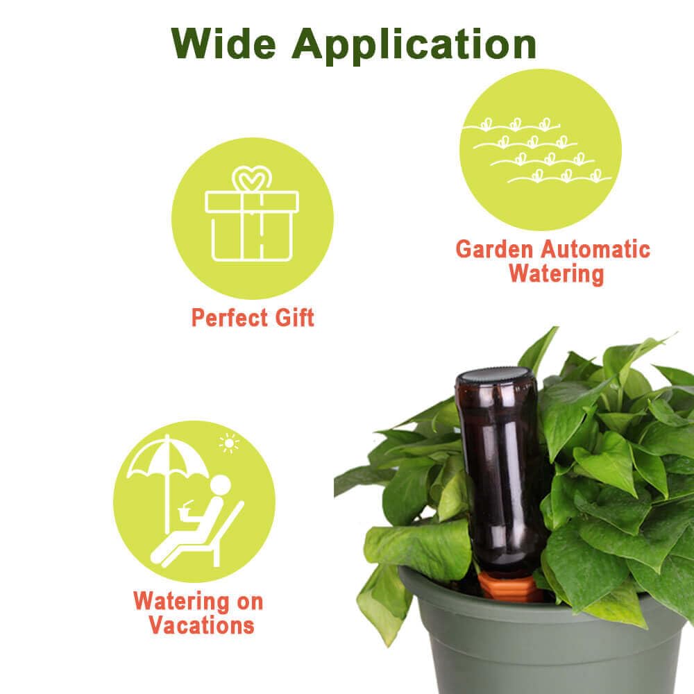 vensovo Lot de 16 pics d'arrosage automatique en terre cuite pour plantes en pot pour plantes d'extérieur, d'intérieur, bouteille de vin