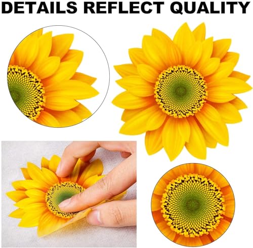 31 Stück Mülltonnenaufkleber wetterfest sonnenblumen deko mülltonnenaufkleber Selbstklebender Sonnenblumen wasserfeste aufkleber für Wand Tür Mülleimer Kühlschrank
