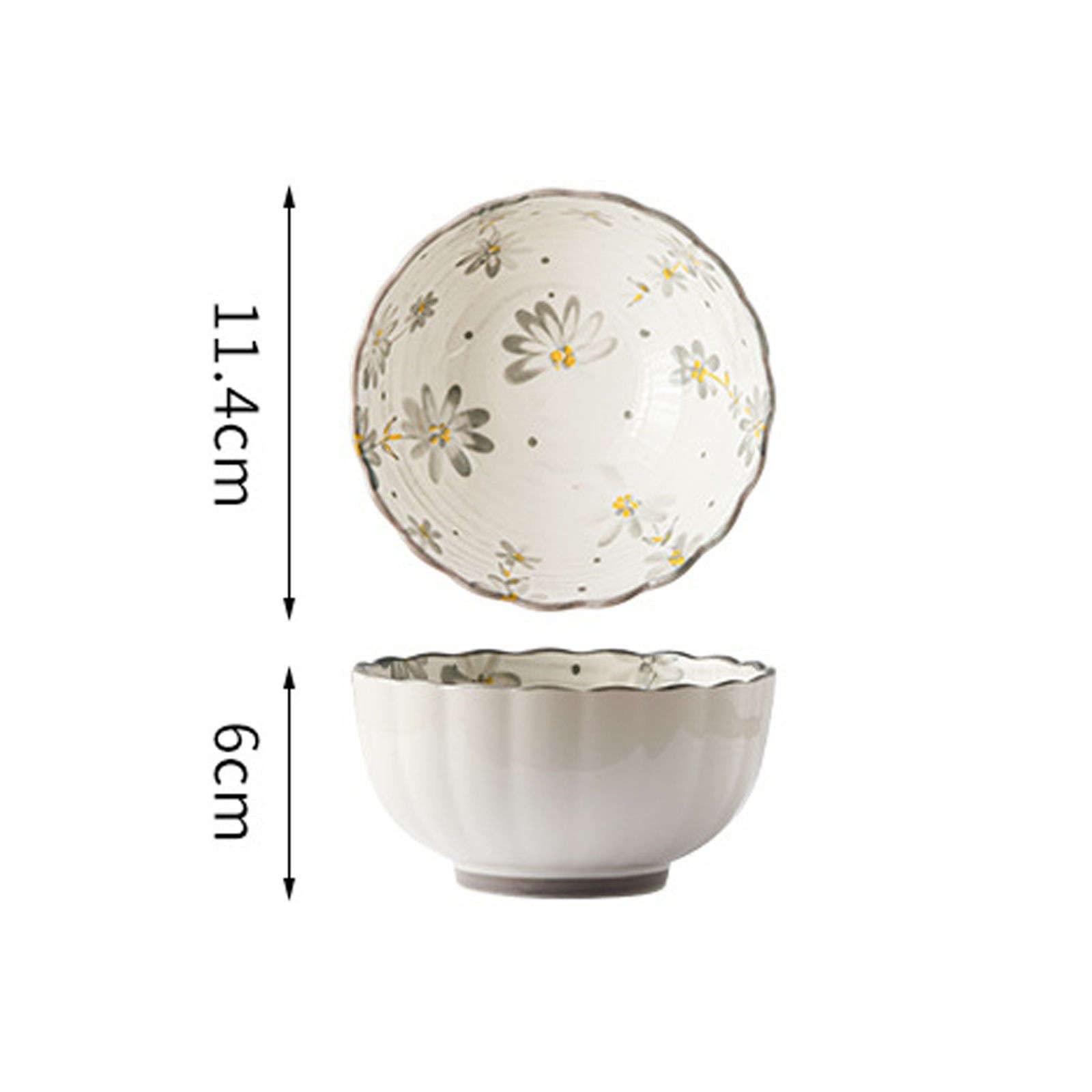Set di 4 Ciotole di Riso in Porcellana Bianca Classica,Ciotola for Cereali da Servizio Confezione da 4,Ciotola da Portata in Ceramica for Zuppa,Riso,Spuntini,Salse-A-1