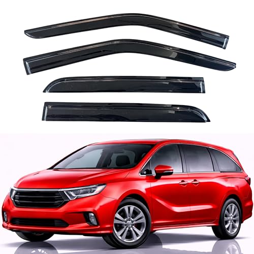 Image of KPY Rain Guards Fit for 2018-2026 Honda Odyssey, Out-Channel Window Visors Vent Wind Deflectors 4PC, Car Accessories for 18-26 Odyssey