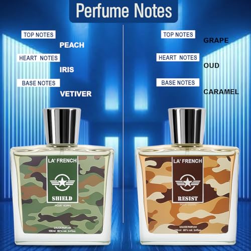 Image of La French Shield & Resist Perfume for Men, Pack of 2 (100ml Each) | Eau De Parfum | Premium, Long Lasting | Intense Fresh Masculine Fragrance | Suitable for All Occasions