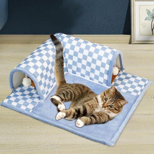 Panier pour chat et tapis de jeu interactif bleu pour rongeurs - 5