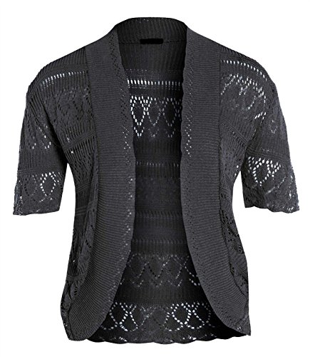 Torera para mujer negra chaqueta corta gris oscuro XL abrigo ligero