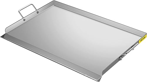 Miniatura 1 de VEVOR Plancha de acero inoxidable placa superior plana de 23 x 16 pulgadas plancha para parrilla de carbón y gas con 2 asas parrilla rectangular