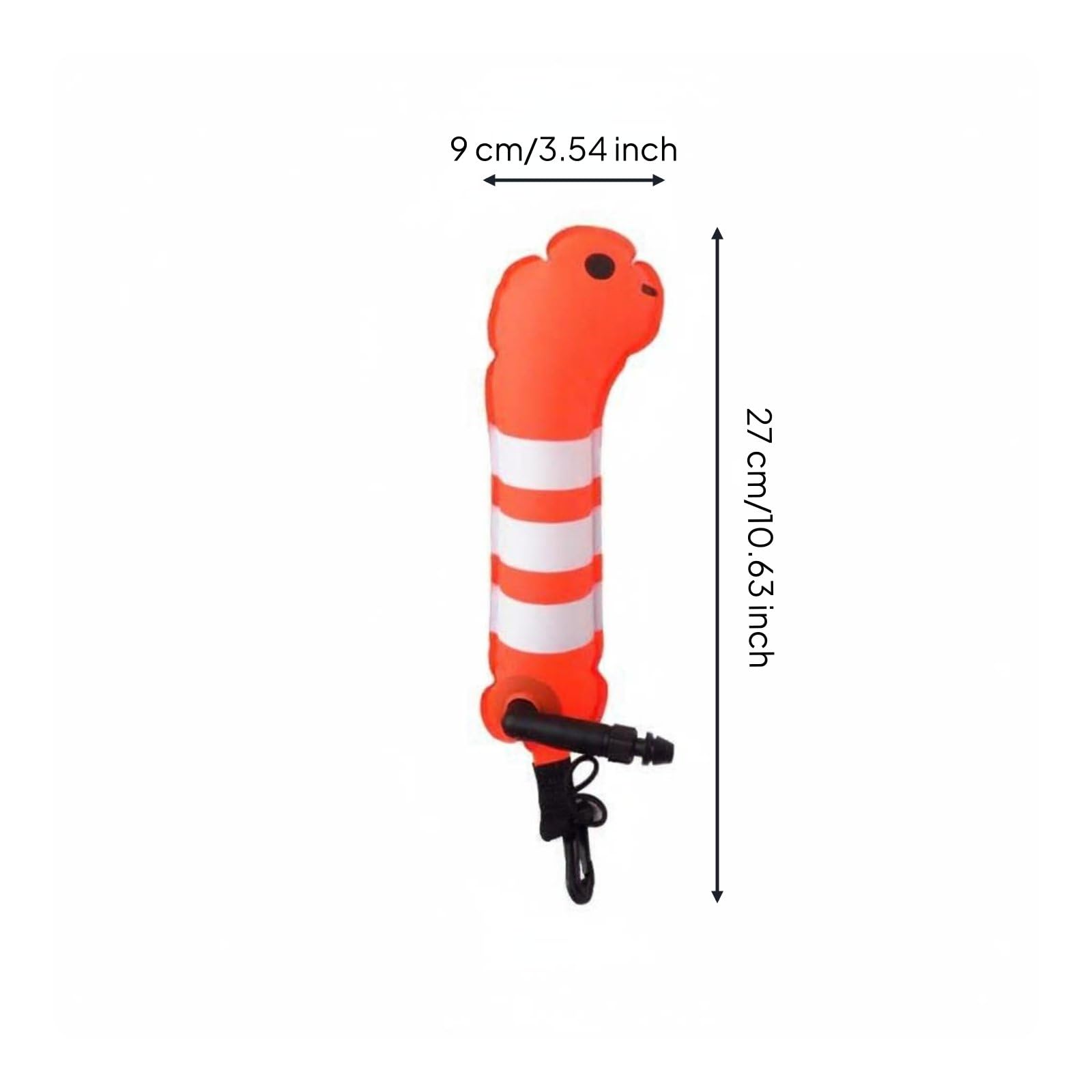 de Señalización de Buceo Juguete Inflable Auto Deslizante Juguete Acuático de Piscina Estructura Ligera Nylon y TPU para Práctica Adecuados para, Orange, Plain