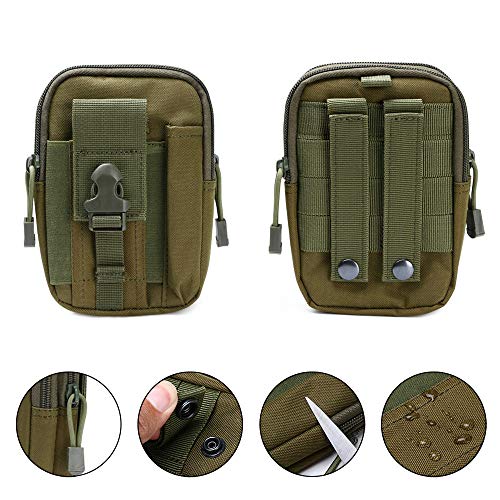 flintronic® Tactical Waist Bag / Military Compact Belt Bag / Multi-Functional Bum Bag with Carabiner for Camping, Hiking, Cycling, Climbing and Travelling, m - Image 6