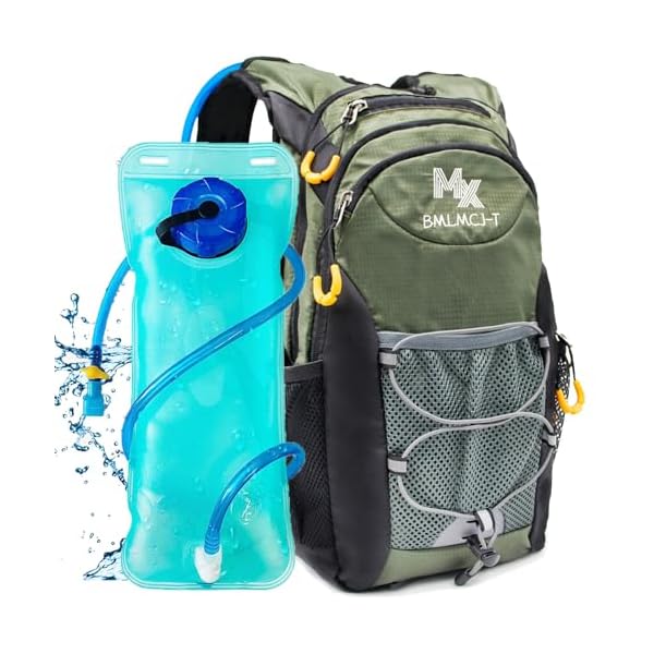 Water Backpack with 2L Water Bladder-Waterproof Insulated Hydration Backpack Women& Men Tactical Lightweight 25L Hydration Backpack with Storage for Hiking Running Biking Cycling