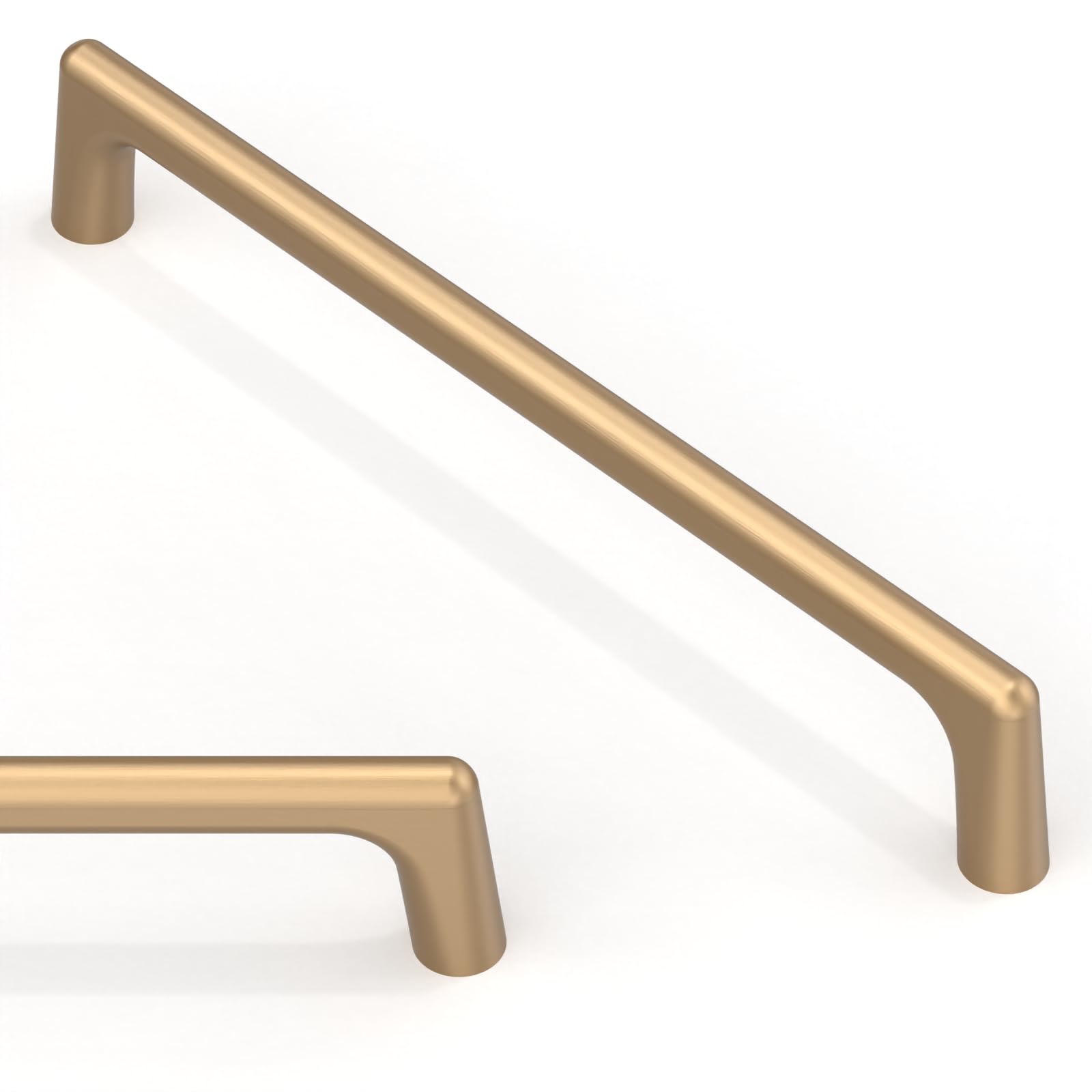 Asimerdeco 10 Pack Champagne Bronze Cabinet Pulls 6.3 Inch(160mm) Kitchen Cupboard Handles Solid Zinc Alloy Cabinet Hardware Drawer Pulls