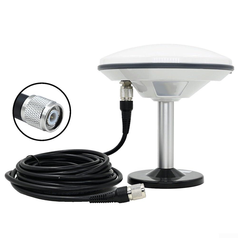 Honseadek STARF-107 L1 L2 GNSS-RTK Antena GPS, resistente al agua para topografía agrícola con base magnética M90SD cable TNC/SMA de 5 m (antena + cable TNC)