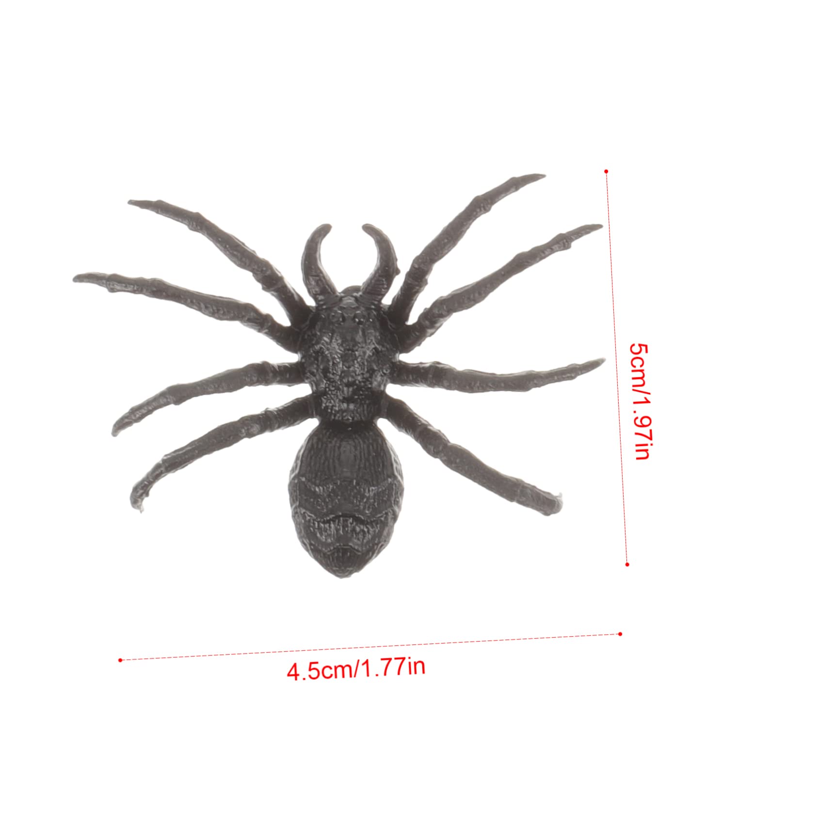 Lot De 50 Araignées Noires Halloween – 3 Cm En Plastique Réaliste – Déco De Table, Farces Et Attrapes – Créez Une Ambiance Horrifique