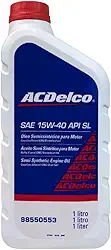 ACDelco Óleo Semissintético para Motor SAE 15W-40 API SL, para Motores 4 Tempos, Gasolina/Etanol/GNV, 1 Litro